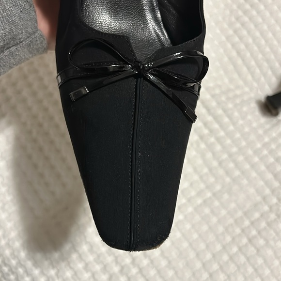 Vaneli Black Square Toe Kitten Heels Bow Size 10N - Picture 12 of 12